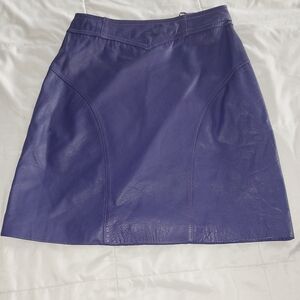 Purple Leather Skirt